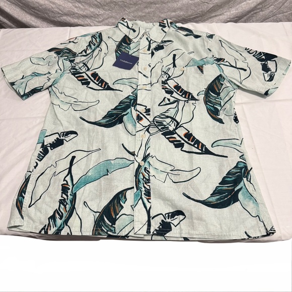 Tropical blue short sleeve polo for men brand croft and barrow size medium - Picture 1 of 5